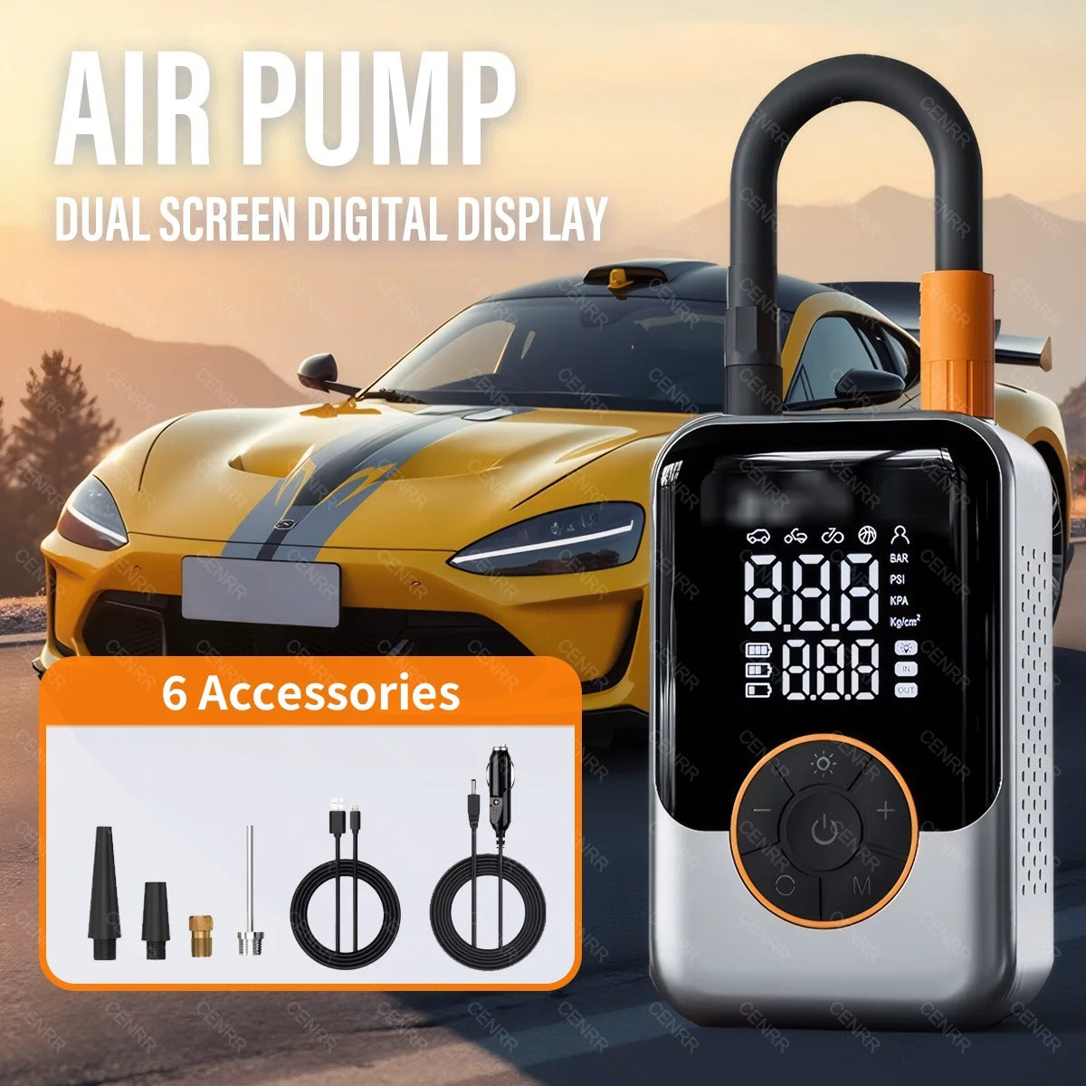 Portable Digital Tire Inflator (Rechargeable)