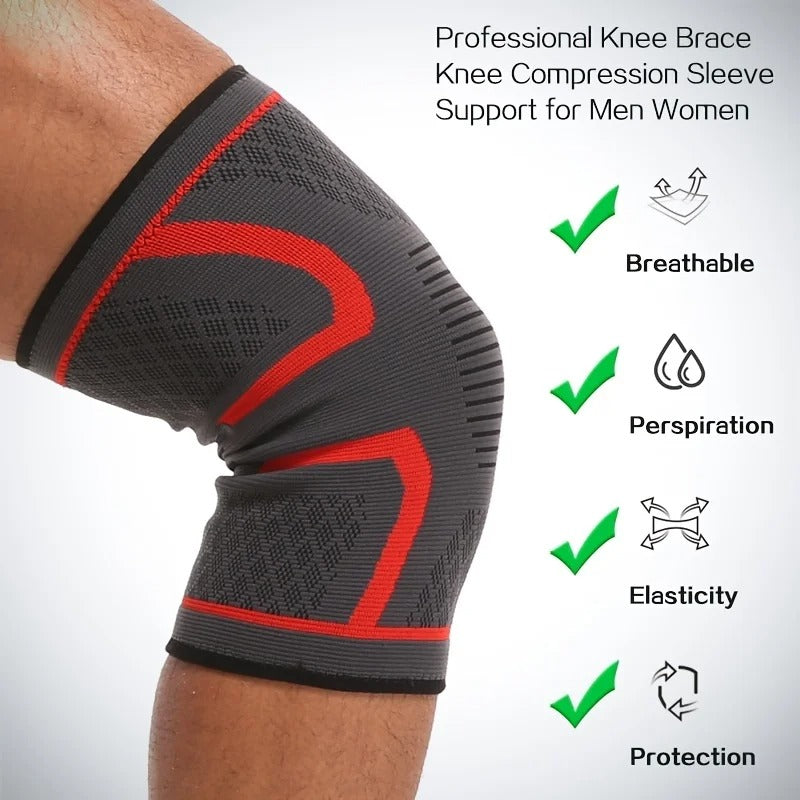 Knee Brace Compression Sleeve – Pain Relief & Support for Arthritis, Meniscus & Sports Injuries