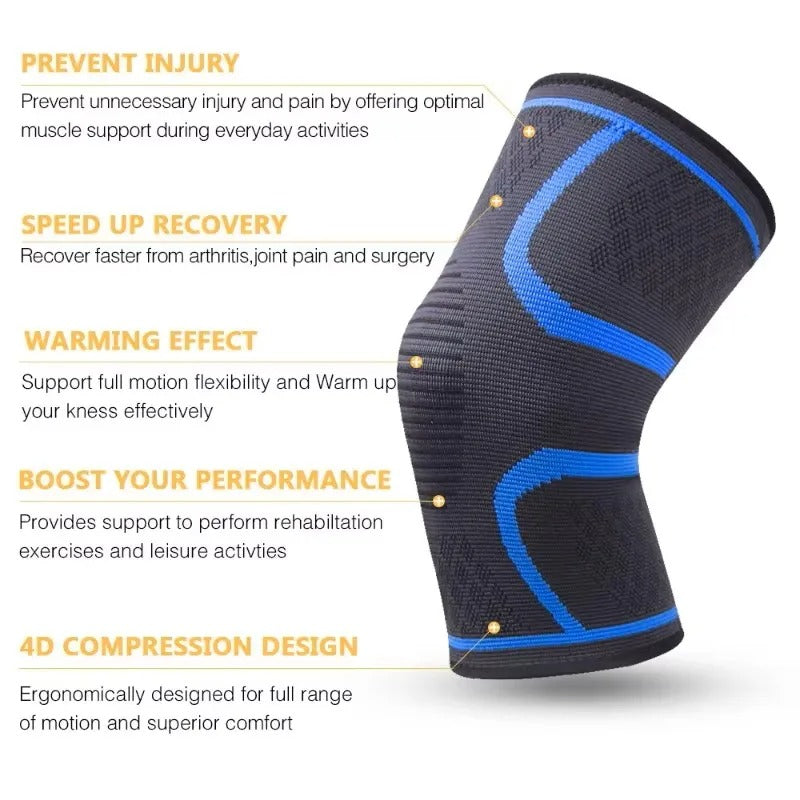 Knee Brace Compression Sleeve – Pain Relief & Support for Arthritis, Meniscus & Sports Injuries